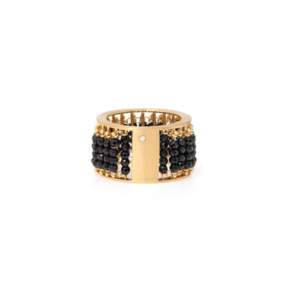 Anel Crochê Espinélio 18k