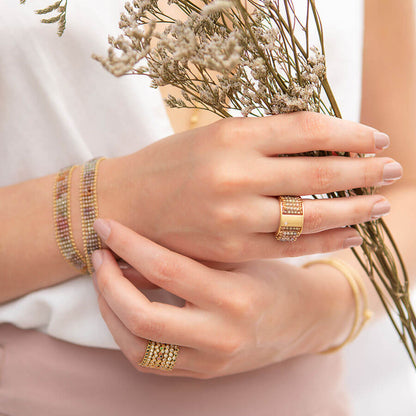 Anel Crochê Terroso 18k
