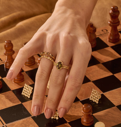 Anel Duna Andaluzita Oval 18k