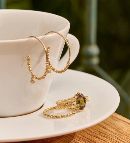 Anel Duna Andaluzita Oval 18k