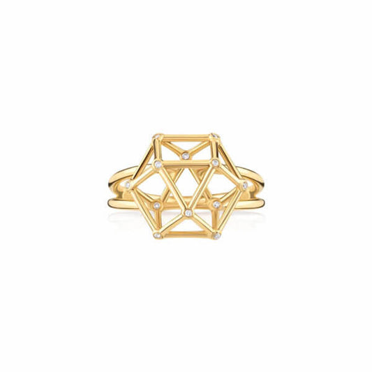Anel Equilibrium G com Brilhantes 18k