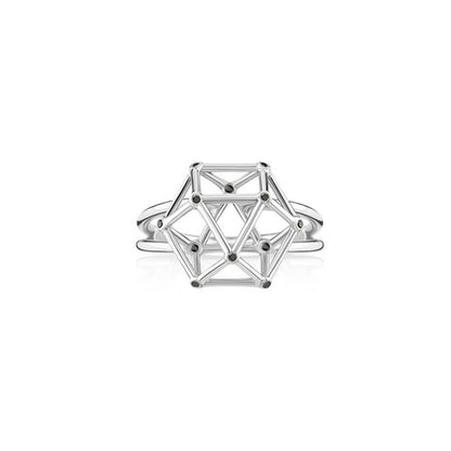 Anel Equilibrium G com Brilhantes Negro 18k