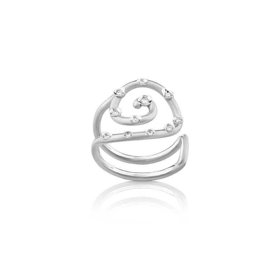 Anel Espiral Dourado 18k