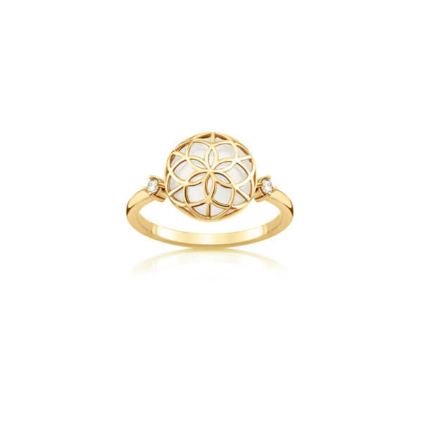 Anel Flor da Vida M 18k