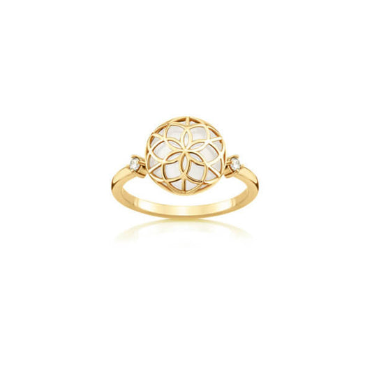 Anel Flor da Vida M 18k