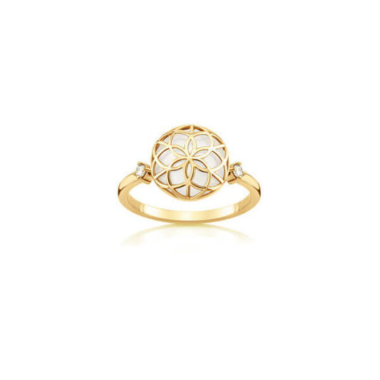 Anel Flor da Vida P 18k