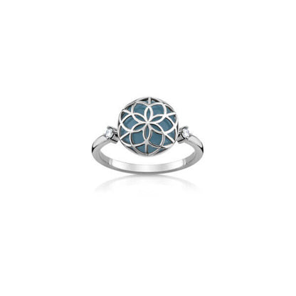 Anel Flor da Vida P 18k