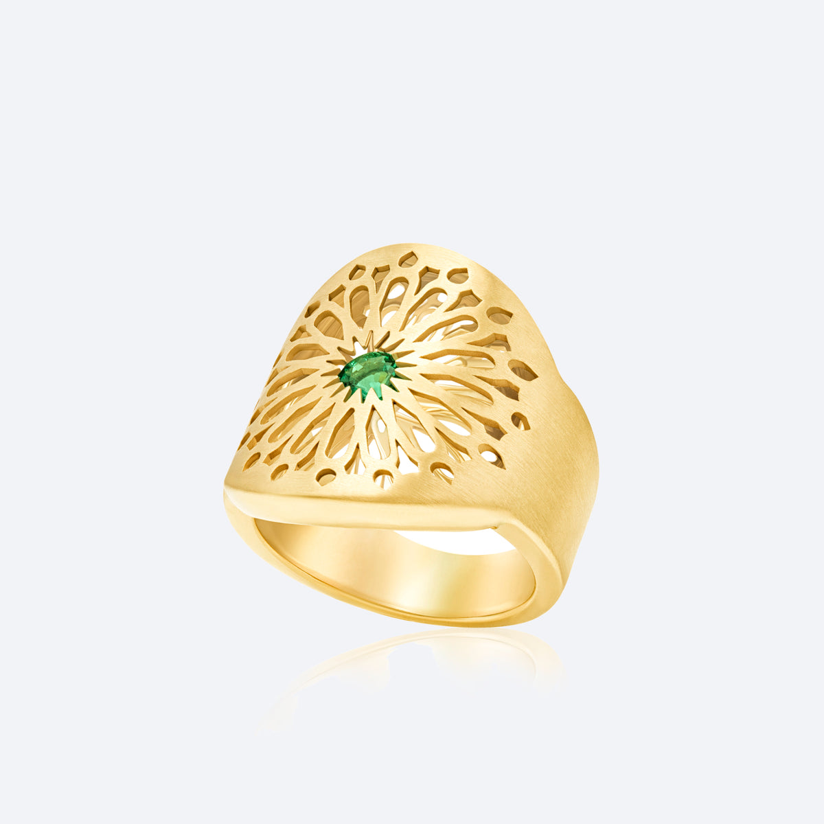 Anel Gaudí Esmeralda 18k