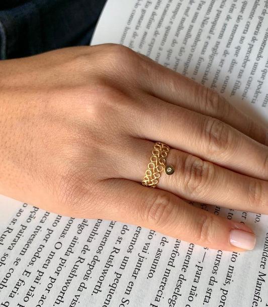 Anel Infinito P 18k