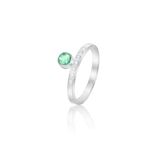 Anel La Cité - Side com Esmeralda 18k
