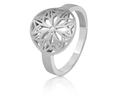 Anel Mandala Flor 18k