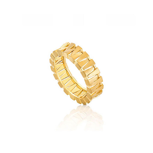 Anel Ripas Pequeno 18k