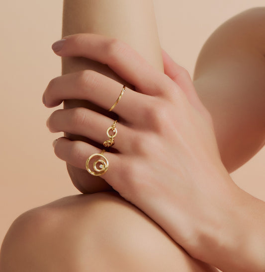 Anel Sunset Pinky Ring 18k