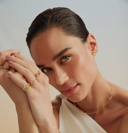 Anel Sunset Pinky Ring 18k