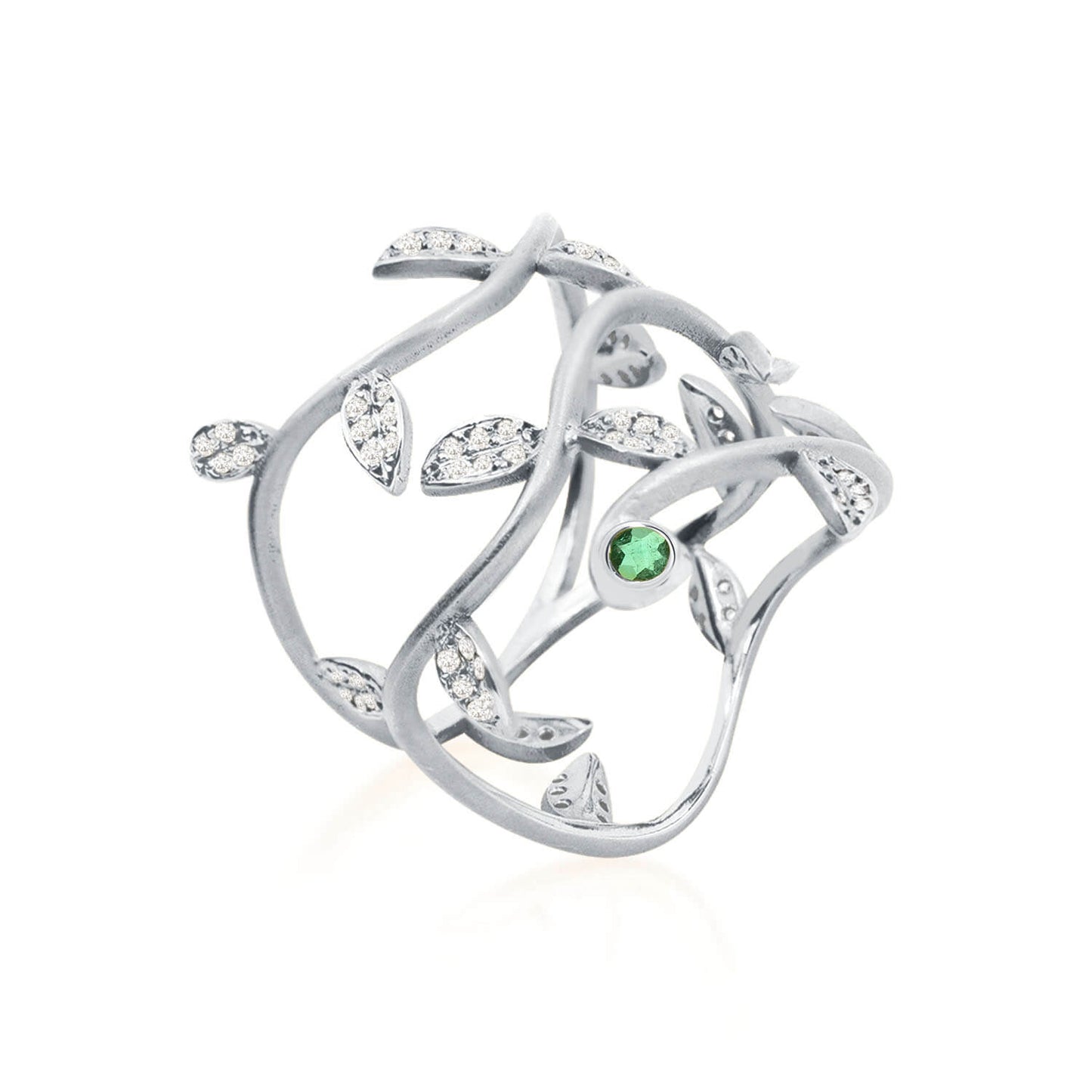 Anel Teva com Esmeralda 18k