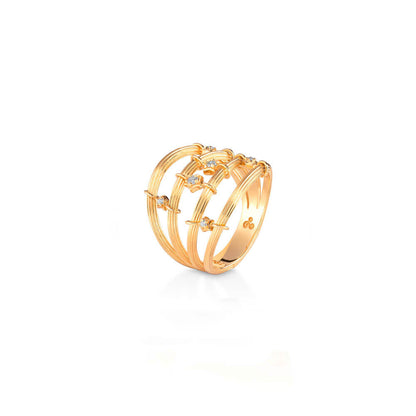 Anel Way Brilhantes 18k