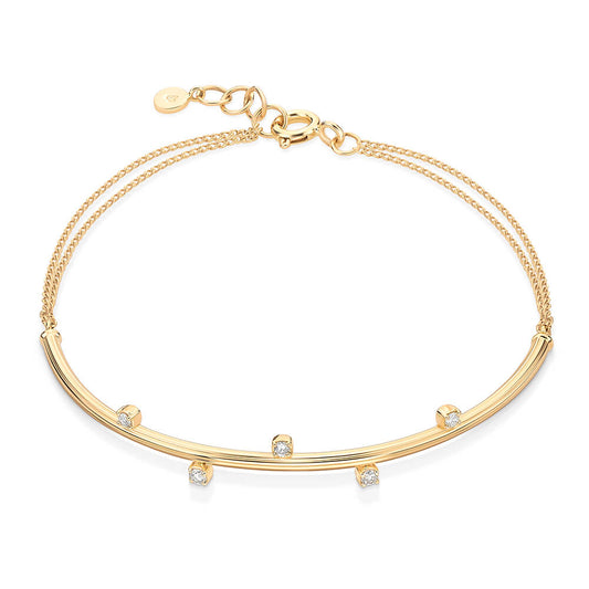 Bracelete Flow com Brilhantes 18k