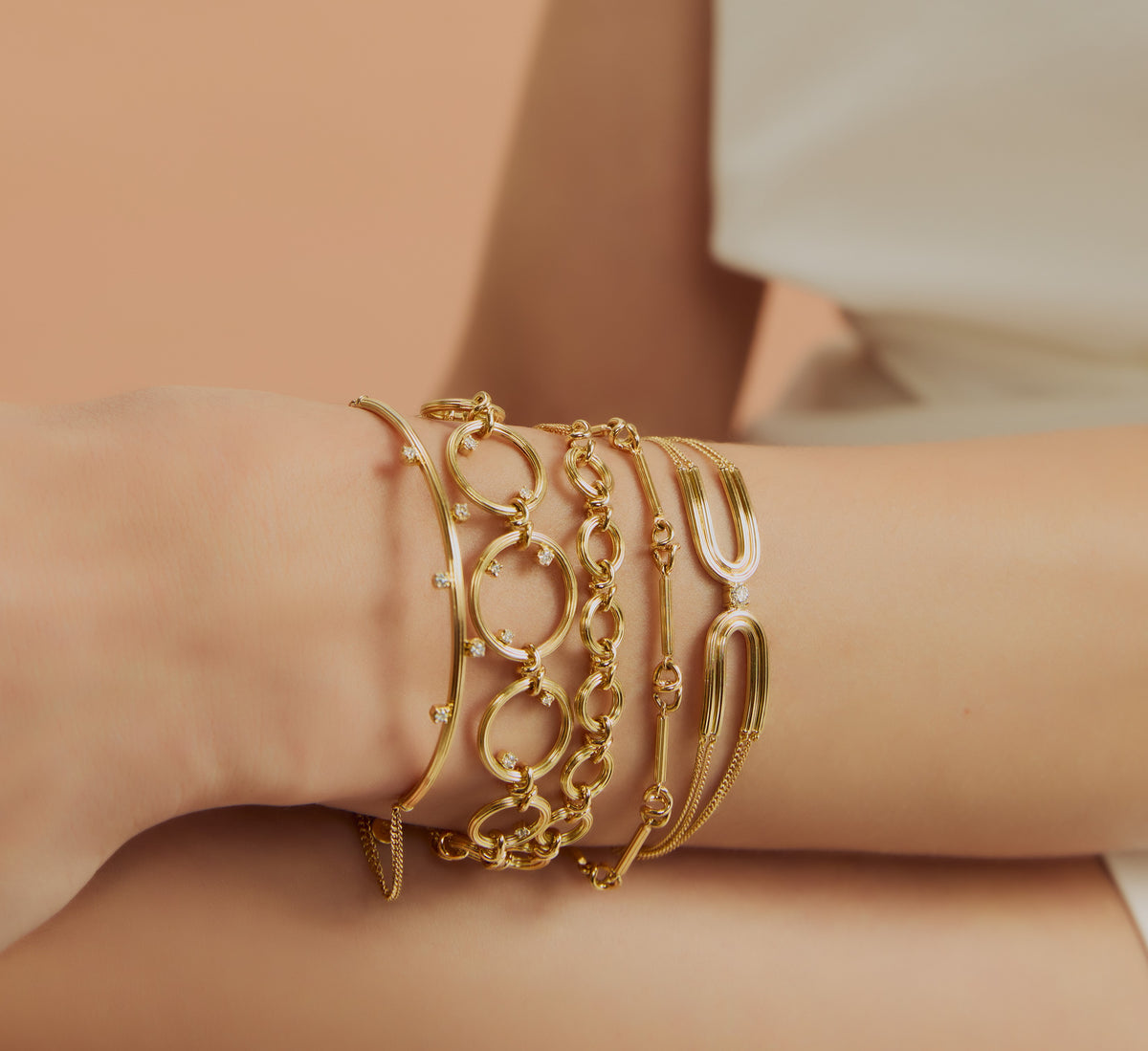 Bracelete Flow com Brilhantes 18k