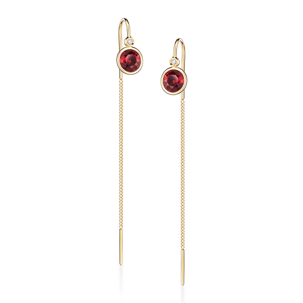 Brinco Anzol Citrino Whisky 18k