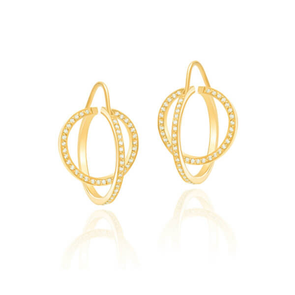 Brinco Argola Órbitas Square 18k
