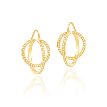 Brinco Argola Órbitas Square 18k