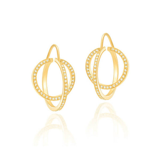 Brinco Argola Órbitas Square 18k
