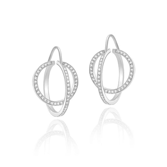 Brinco Argola Órbitas Square 18k