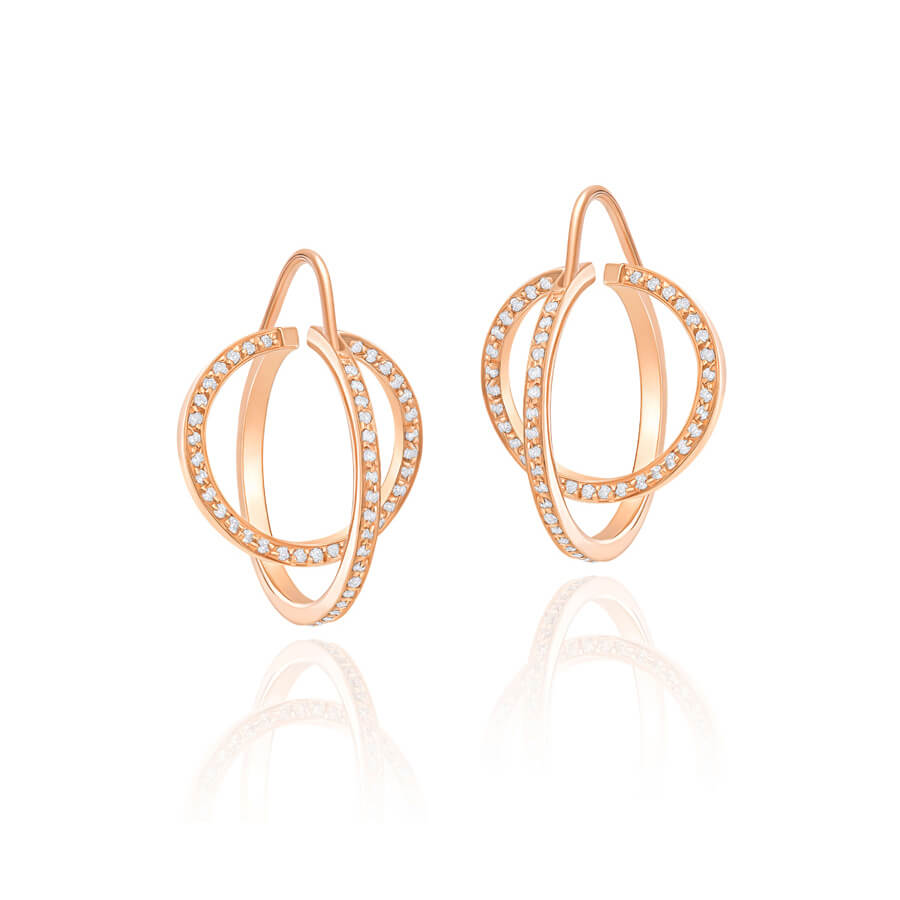 Brinco Argola Órbitas Square 18k