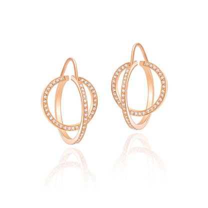 Brinco Argola Órbitas Square 18k