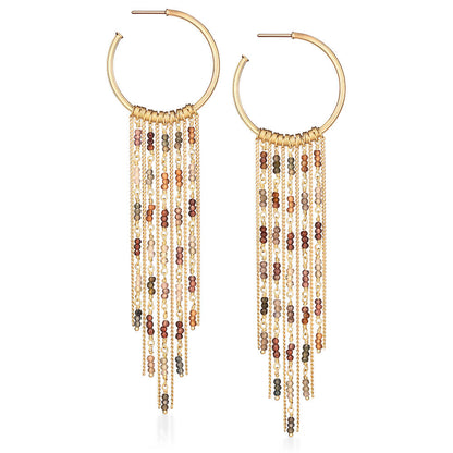 Brinco Argola Sunlit com Safiras Terrosas G 18k