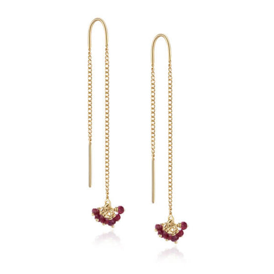Brinco Cachinho Rubi 18k