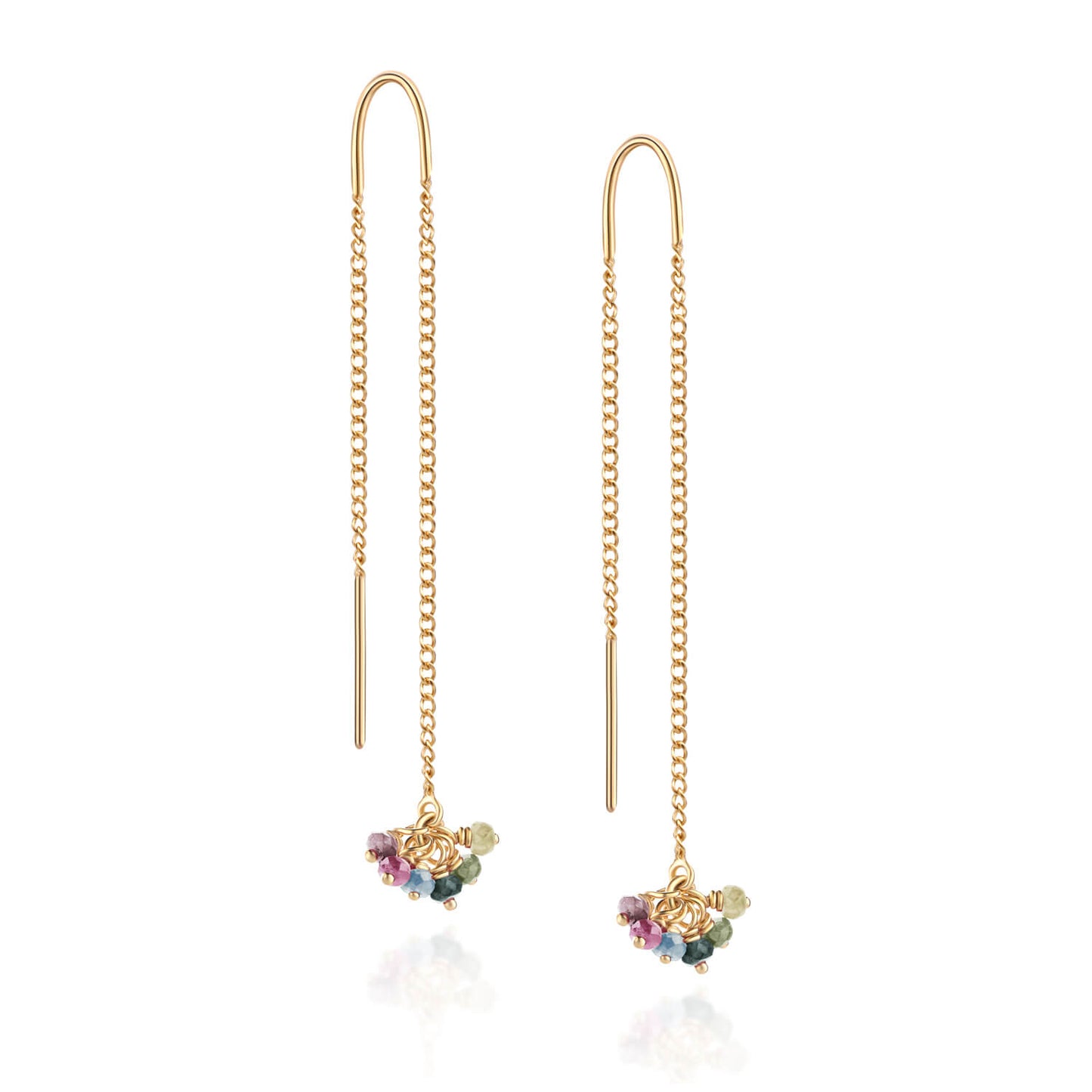 Brinco Cachinho Turmalina 18k