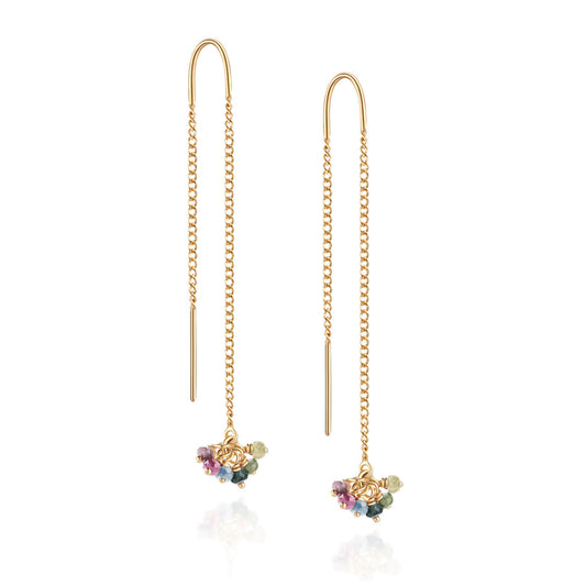 Brinco Cachinho Turmalina 18k