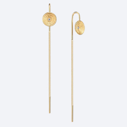 Brinco Ciclos P com Brilhante 18k