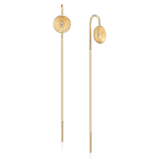 Brinco Ciclos P com Brilhante 18k