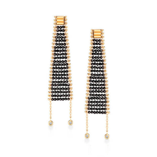 Brinco Crochê Espinélio 18k