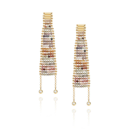 Brinco Crochê Terroso 18k