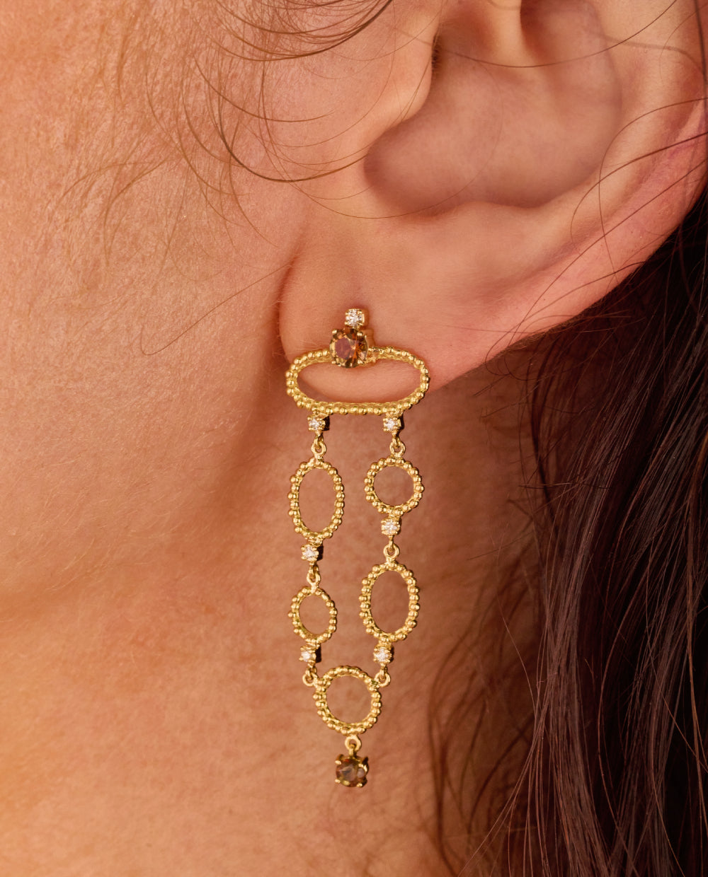 Brinco Duna Elos Duplo 18k
