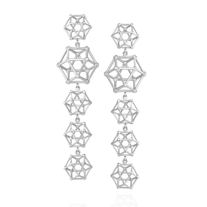 Brinco Equilibrium Longo com Brilhantes 18k