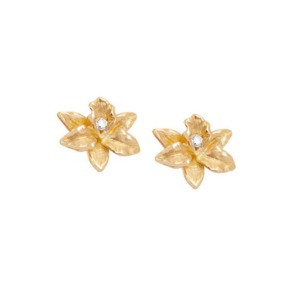 Brinco Espeto Teva Orquídea 18k