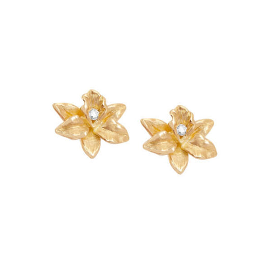 Brinco Espeto Teva Orquídea 18k