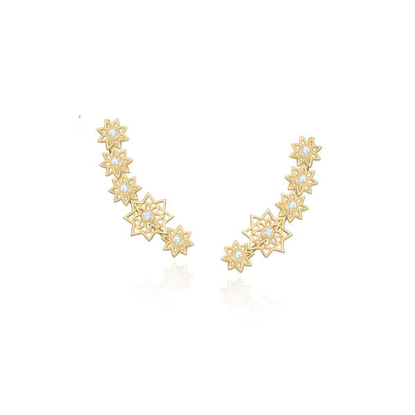 Brinco Estrela Raiada Earcuff 18k