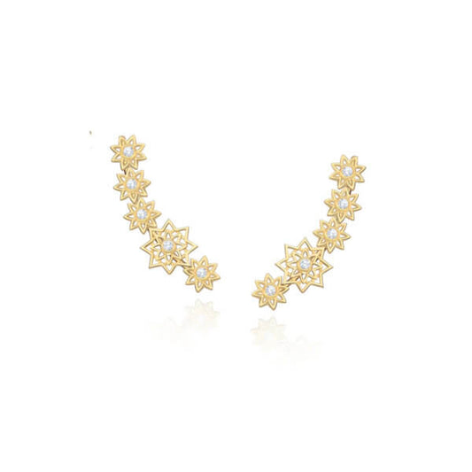 Brinco Estrela Raiada Earcuff 18k