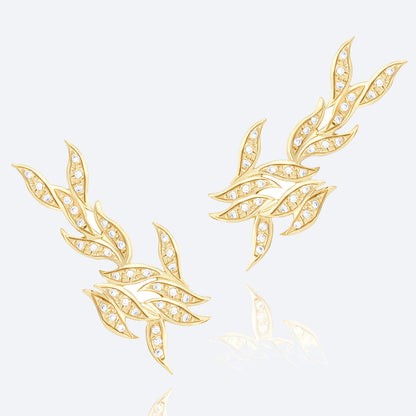Brinco Eucalipto Earcuff 18k