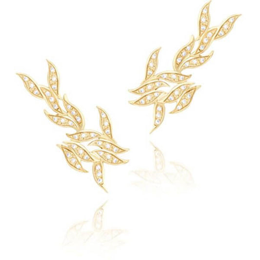 Brinco Eucalipto Earcuff 18k