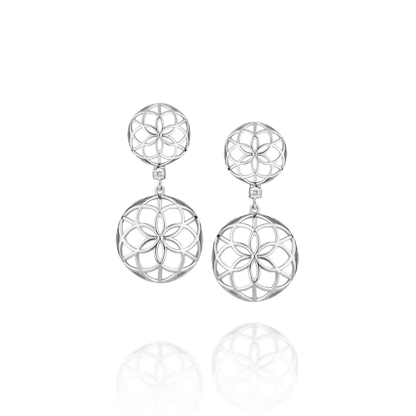 Brinco Flor da Vida Duplo 18k