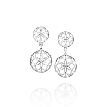 Brinco Flor da Vida Duplo 18k