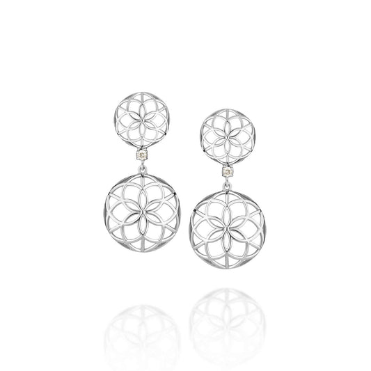 Brinco Flor da Vida Duplo 18k