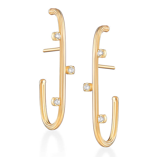 Brinco Flow Ear Hook 18k