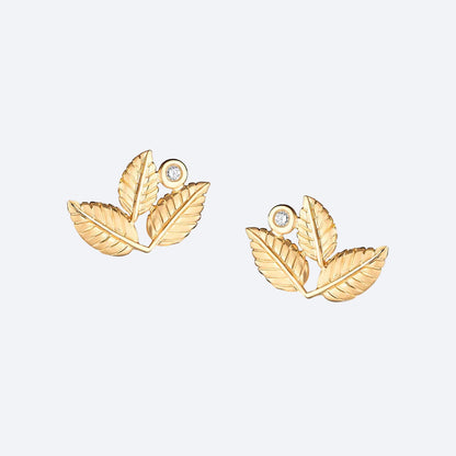 Brinco Folhagem Trio 18k